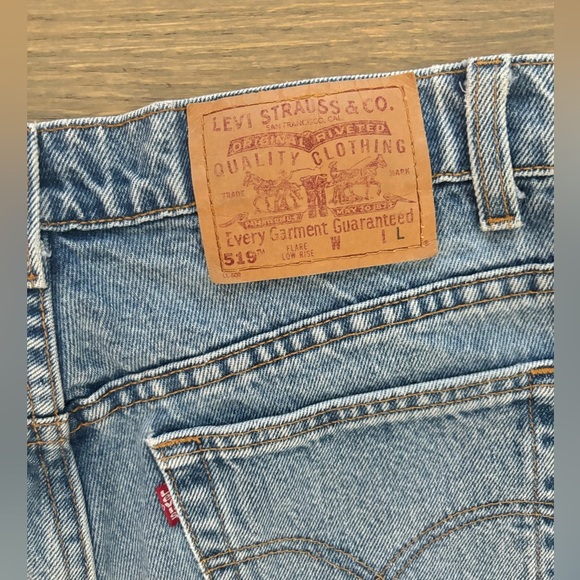 Vintage Levi's 519 Low Flare Light Wash 70's Style Jeans Size 11 juniors/L - Picture 4 of 6